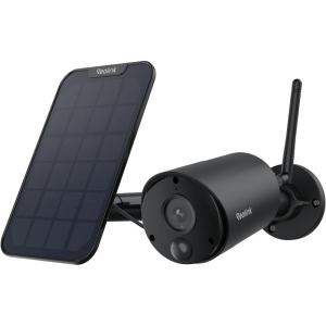 imageREOLINK Argus Eco BlackSolar Panel 2K 5MP Solar Security Camera Outdoor for Home Surveilance Night Vision HumanCar Smart Detection 24G WiFi No Subscription Home Hub Compatible Local StorageBlack