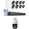 imageReolink 5MP PoE Security Camera System Bundle 8pcs 5MP IP Cameras a 16CH NVR PreInstalled with 4TB HDD RLK16410B85MP Bundle with 4K 8MP DualLens Camera Trackmix PoE