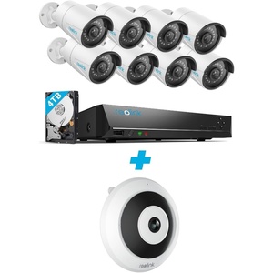 image:imageReolink 5MP PoE Security Camera System Bundle 8PCS 5MP IP Cameras a 16CH NVR with PreInstalled 4TB HDD RLK16410B85MP Bundle with 6MP PoE IP Fisheye Camera