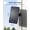 image:imageReolink 12W Solar Panel Black NonStop Solar Power Supply for All Wireless Battery Camera Outdoor Compatible with TrackMixArgus PT UltraDuo 2Eco Ultra3 Ultra Waterproof Reolink Solar Panel 3Black
