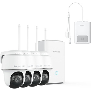 image:imageREOLINK Home Hub with 4X Argus PT Ultra Bundle with Battery Pack4K Solar Security Camera Outdoor Encrypted Local Storage Camera System 360 Pan Tilt Smart Detection No Monthly Fee