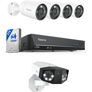 image:imageREOLINK 12MP IP Security Camera System RLK81200B4A Bundle TwoWay Talk Color Night Vision PersonVehiclePet Detection 2TB HDD 8CH NVR with 1pcs 16MP DualLens Duo 3 PoE