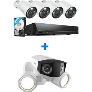 image:imageREOLINK 12MP Security Camera System 4pcs IP Security Camera Outdoor Color Night 2Way Talk 2TB HDD 8CH NVR RLK81200B4A Bundle with Duo Floodlight PoE 4K UltraWide Angle Camera