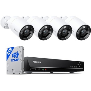 image:imageREOLINK 8CH 12MP PoE Security Camera System with 4TB HDD RLK81200B4A  4pcs H265 Surveillance IP Cameras Wired in 12MP UHD Person Vehicle Pet Detection Spotlight Color Night Vision 8CH NVRRLK81200B4A with 4TB HDD