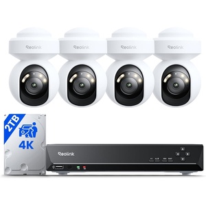 image:imageREOLINK 8CH 4K Security Camera System with PT AutoTracking RLK8800PT4B  355Pan 50Tilt 4pcs 4K PoE Cameras Wired Outdoor 8CH Black NVR with 2TB HDD Smart AI Detection Spotlights amp 2Way TalkRLK8800PT4B with Black NVR