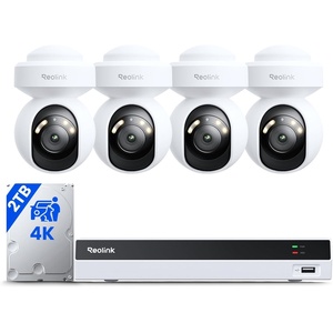 image:imageREOLINK 8CH 4K Security Camera System with PT AutoTracking RLK8800PT4B  355Pan 50Tilt 4pcs 4K PoE Cameras Wired Outdoor 8CH Black NVR with 2TB HDD Smart AI Detection Spotlights amp 2Way TalkRLK8800PT4 with White NVR
