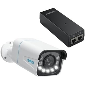 image:imageREOLINK IP Security Camera RLC811A Bundle with PoE Injector One Cable Offer Both Power and Data 123 FoV 5X Optical Zoom for Outdoor Usage 8MP HD Security PoE Camera System